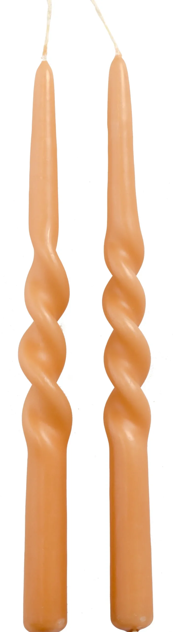 Rustik Lys dinerkaars Twist oranje 8,5 uur 2 stuks