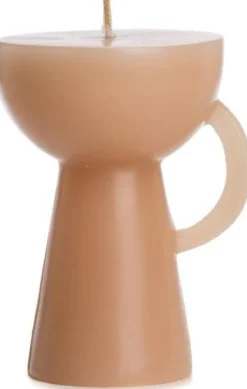 Rustik Lys stompkaars Cup roze 20 uur D 9 H 11 cm