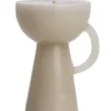 Rustik Lys stompkaars Cup taupe 20 uur D 9 H 11 cm