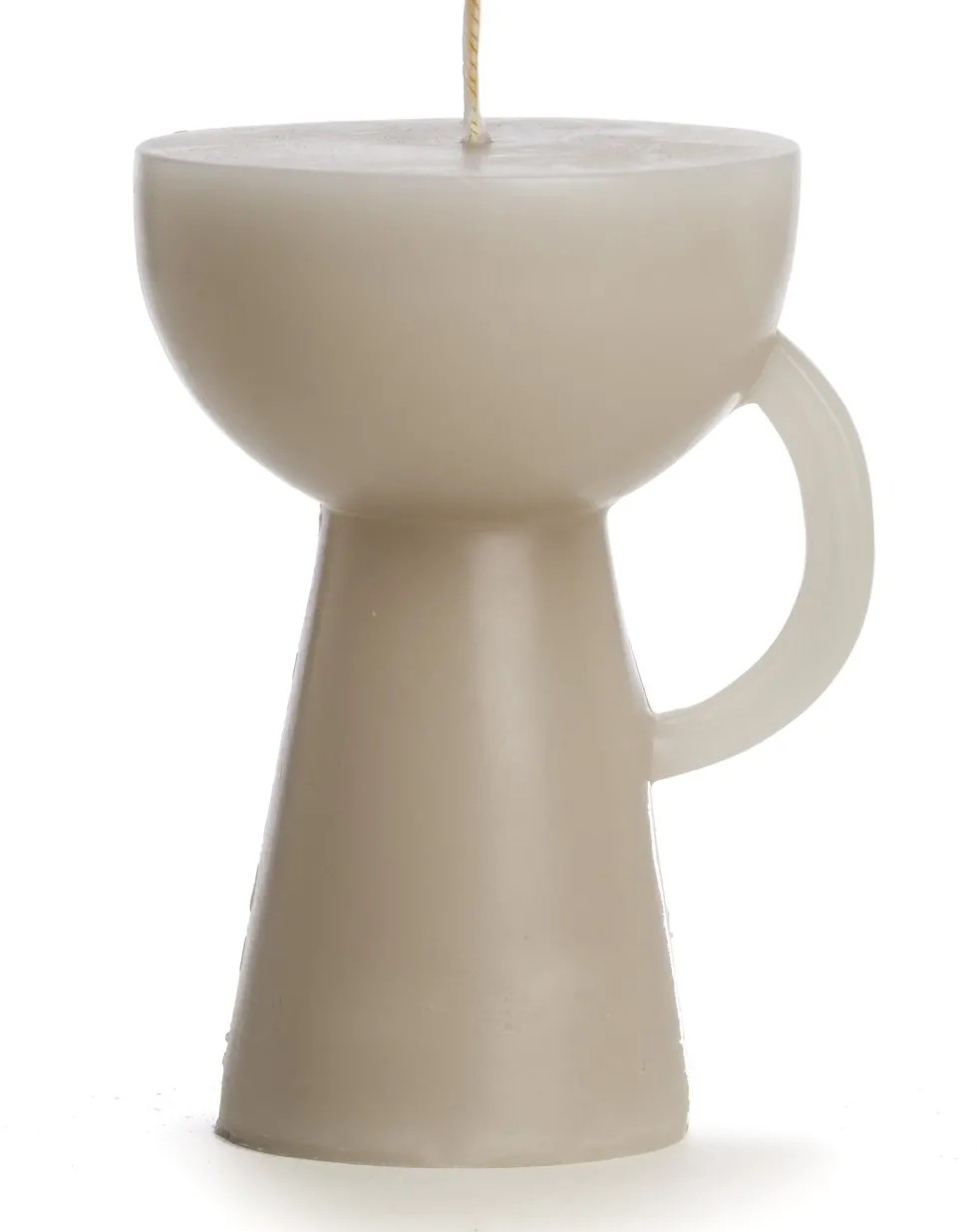 Rustik Lys stompkaars Cup taupe 20 uur D 9 H 11 cm