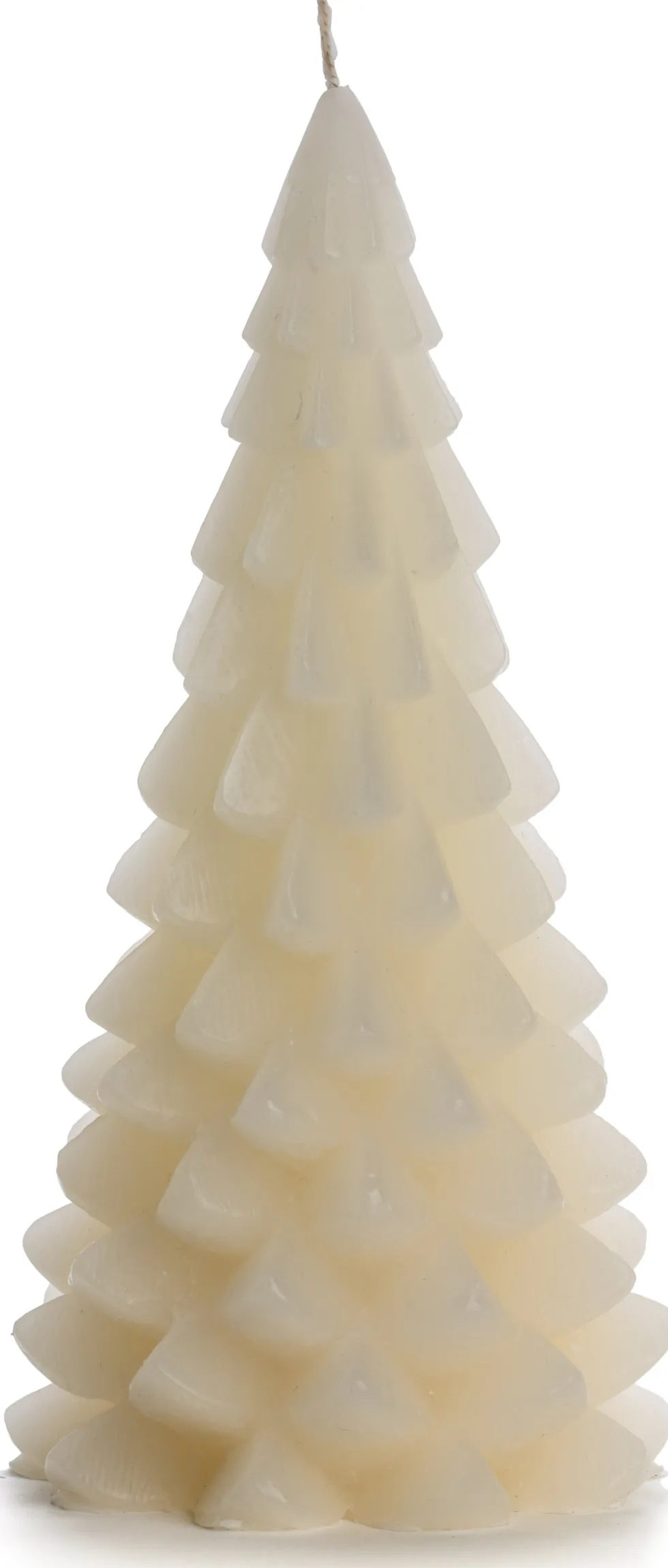 Rustik Lys stompkaars Kerstboom crème 42 uur D 10 H 20 cm
