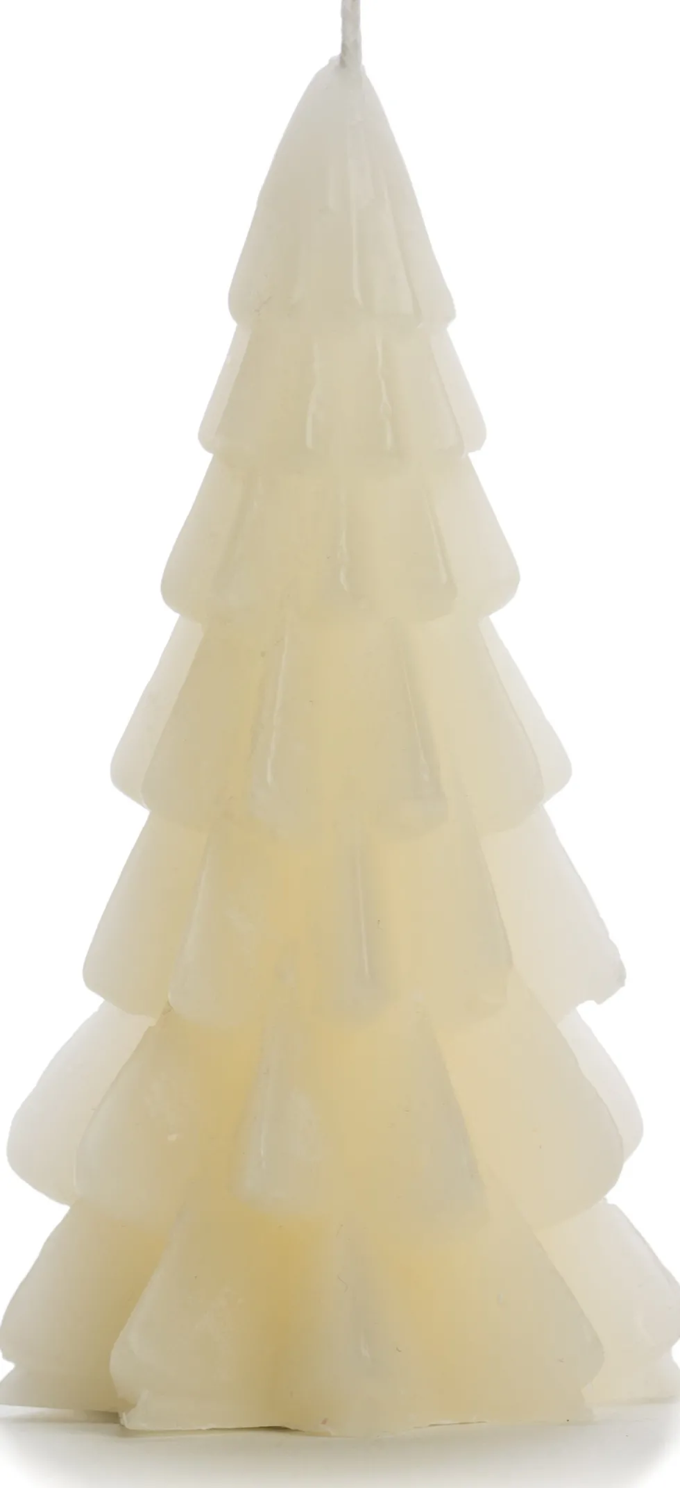 Rustik Lys stompkaars Kerstboom crème 13 uur D 6,3 H 12 cm