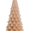 Rustik Lys stompkaars Kerstboom roze 42 uur D 10 H 20 cm
