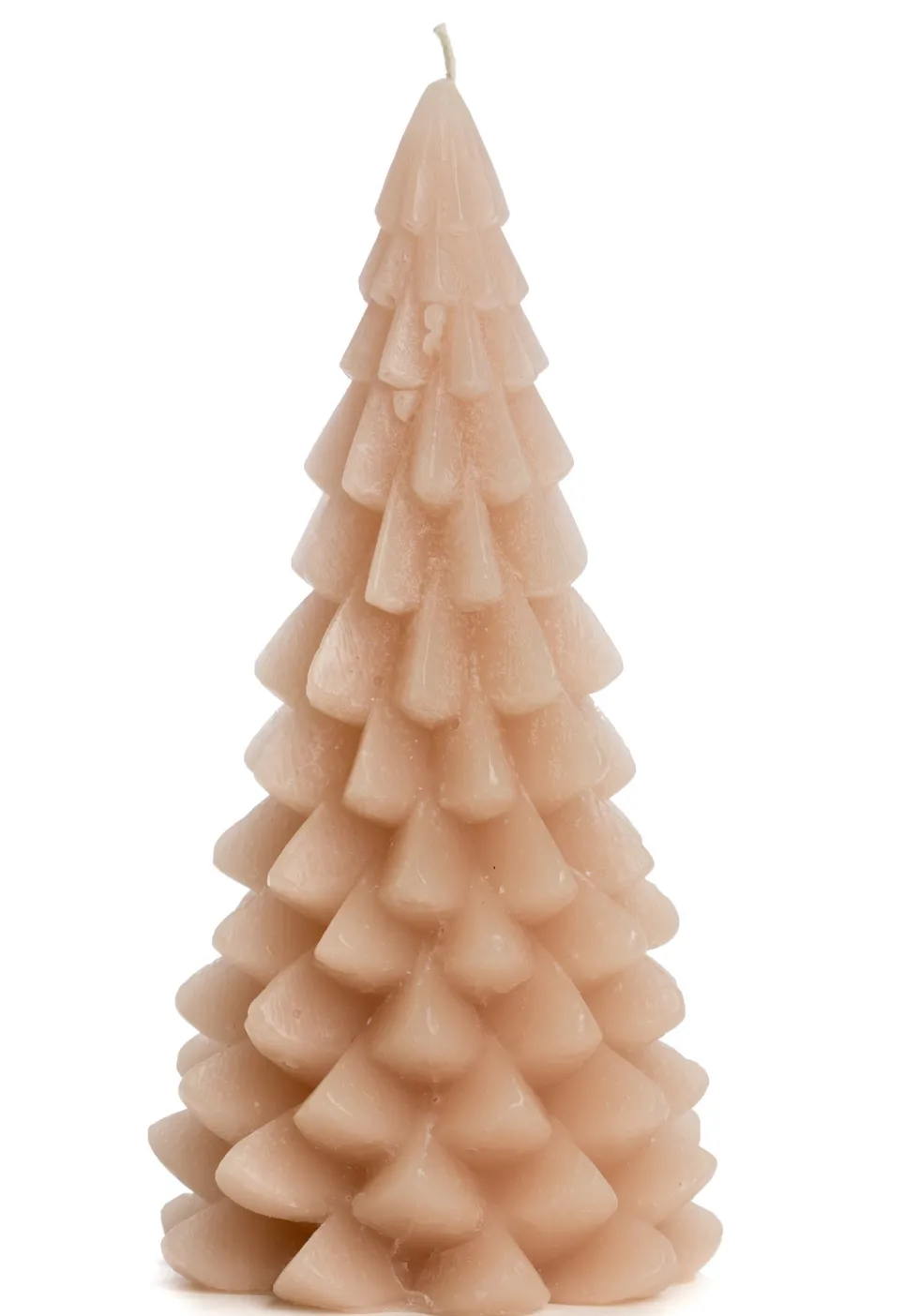 Rustik Lys stompkaars Kerstboom roze 42 uur D 10 H 20 cm