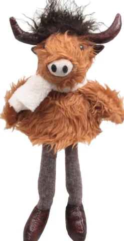 SID kerstfiguur Hooglander zittend bruin 11 x 16 x 34 cm
