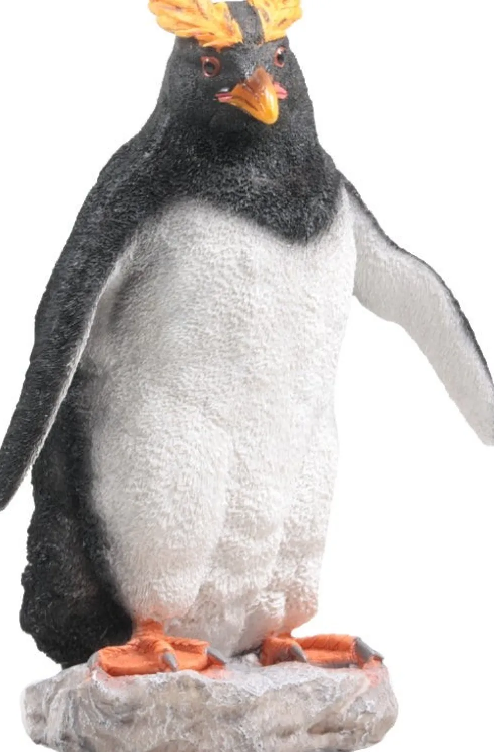SID kerstfiguur kuifpinguin staand zwart / wit 21 x 17 x 30 cm