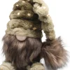 SID kerstfiguur Slaapmuts gnoom bruin / groen 18 x 19 x 50 cm