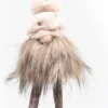 SID kerstfiguur Toby gnoom bungelbeen wit / beige 11 x 12 x 40 cm