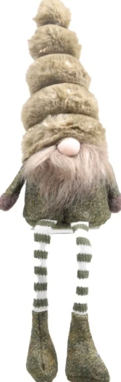 Sid kerstfiguur Toby gnoom groen 10 x 9 x 40 cm