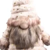 SID kerstfiguur Toby gnoom staand wit / beige 14 x 19 x 41 cm