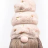 SID kerstfiguur Toby gnoom zittend wit / beige 11,5 x 12 x 28 cm