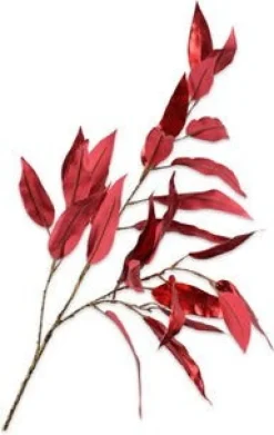 Silk-Ka kunsttak Eucalyptus 119 cm rood