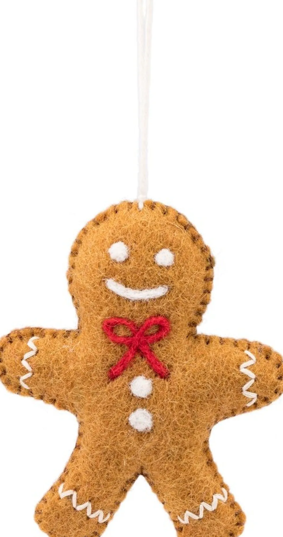 Sjaal met Verhaal kerst ornament gingerbread bruin 2 x 9 x 11 cm