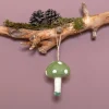 Sjaal met Verhaal kerst ornament Ginny paddenstoel groen / wit 7 x 5 x 8 cm