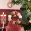 Sjaal met Verhaal kerst ornament krans D 9 H 3 cm