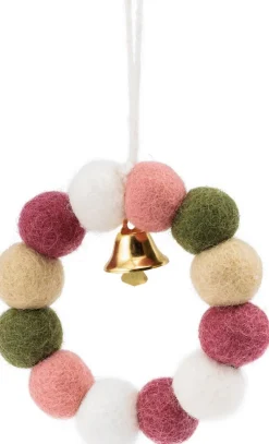 Sjaal met Verhaal kerst ornament krans D 9 H 3 cm