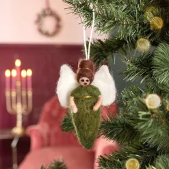 Sjaal met Verhaal kerst ornament kerstengel 12 x 8 x 4 cm