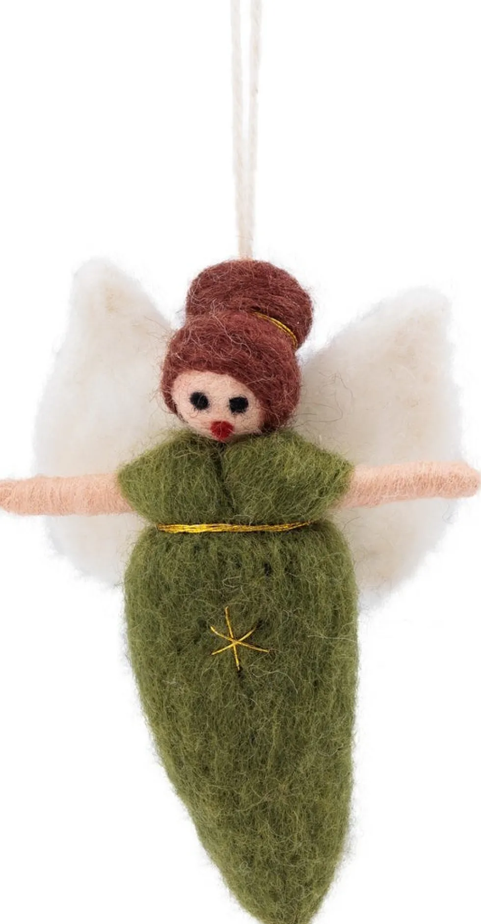 Sjaal met Verhaal kerst ornament kerstengel 12 x 8 x 4 cm