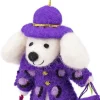 Sjaal met Verhaal kerst ornament Shopaholic poedel paars 5 x 11 x 13 cm