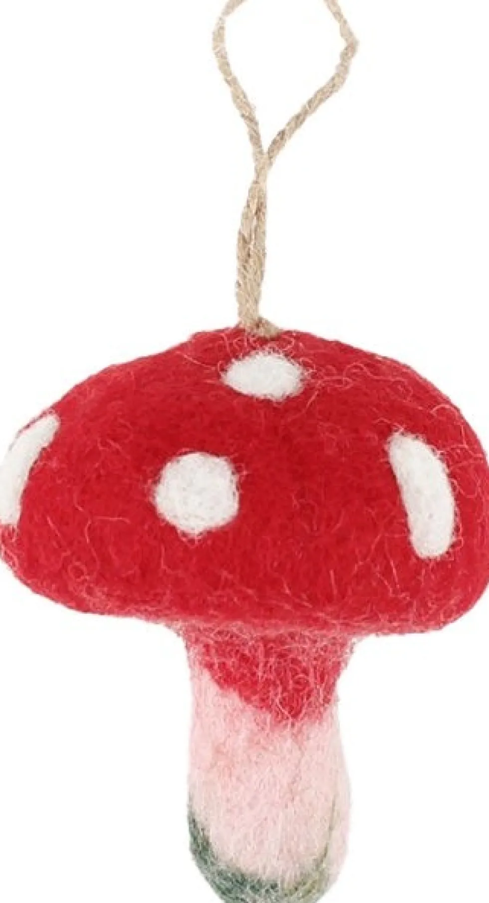 Sjaal met Verhaal kerst ornament Ginny paddenstoel rood / wit 7 x 5 x 8 cm