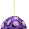 Sjaal met Verhaal kerst ornament Panter bal paars D 5 cm