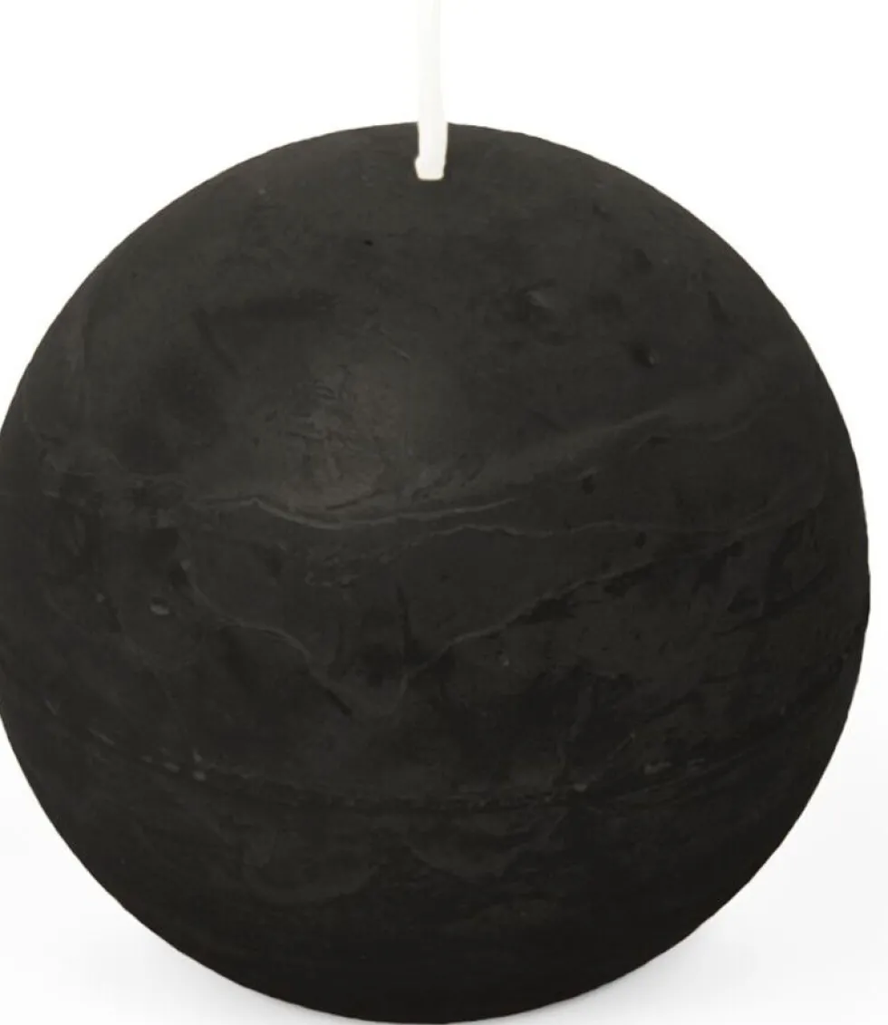 Spaas bolkaars Essential collection zwart 24 uur D 8 H 8 cm