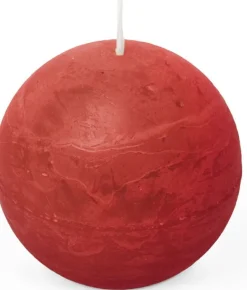 Spaas bolkaars Essential collection rood 24 uur D 8 H 8 cm