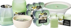 Spaas citronellakaars Asian Garden fruitig groen 38 uur D 8,2 H 9,5 cm