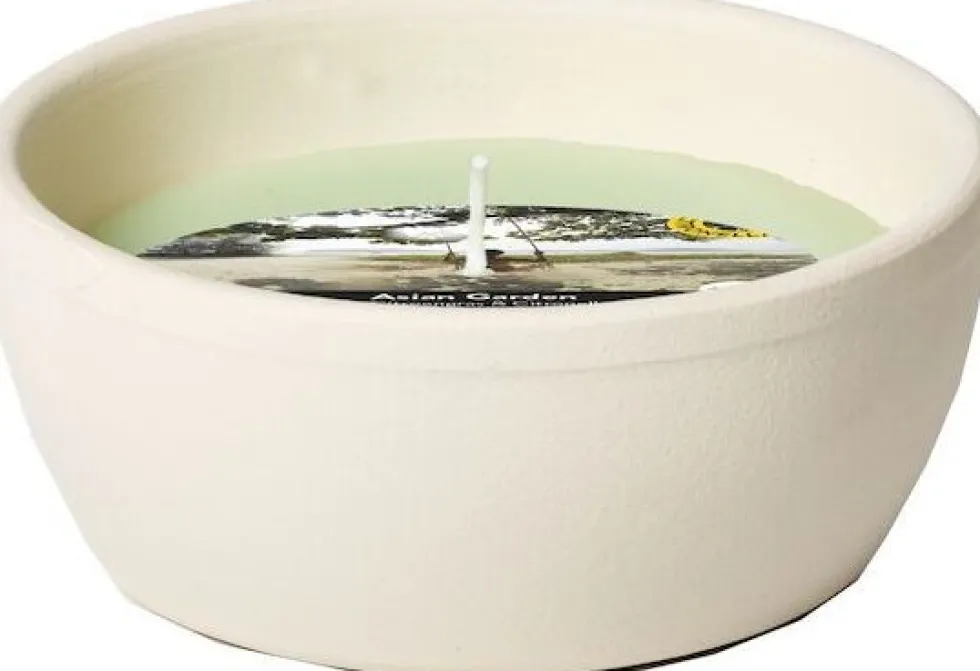 Spaas citronellakaars Asian Garden fruitig groen 13 uur D 10,9 H 4,6 cm