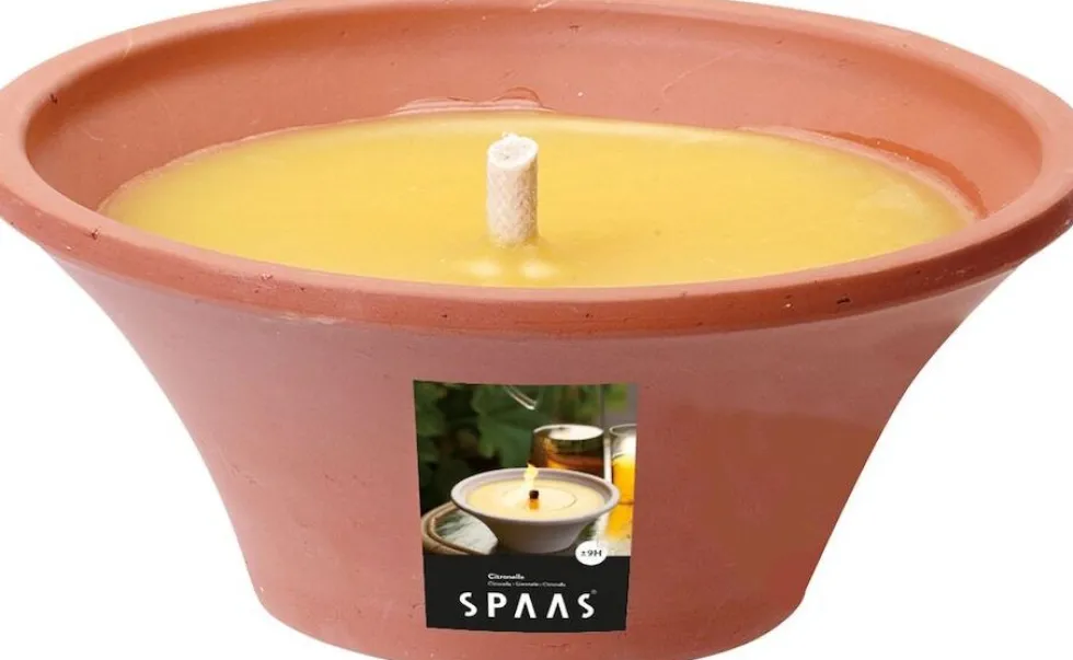 Spaas citronella kaars geel D 18 H 7,5 cm