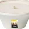 Spaas citronellakaars Ginger Love kruidig wit 9 uur D 17,5 H 7,5 cm