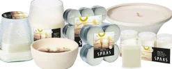 Spaas citronellakaars Ginger Love kruidig wit 9 uur D 17,5 H 7,5 cm