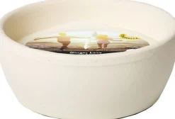 Spaas citronellakaars Ginger Love kruidig wit 13 uur D 10,9 H 4,6 cm