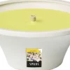 Spaas citronellakaars Lemon Breeze fruitig geel 9 uur D 17,5 H 7,5 cm