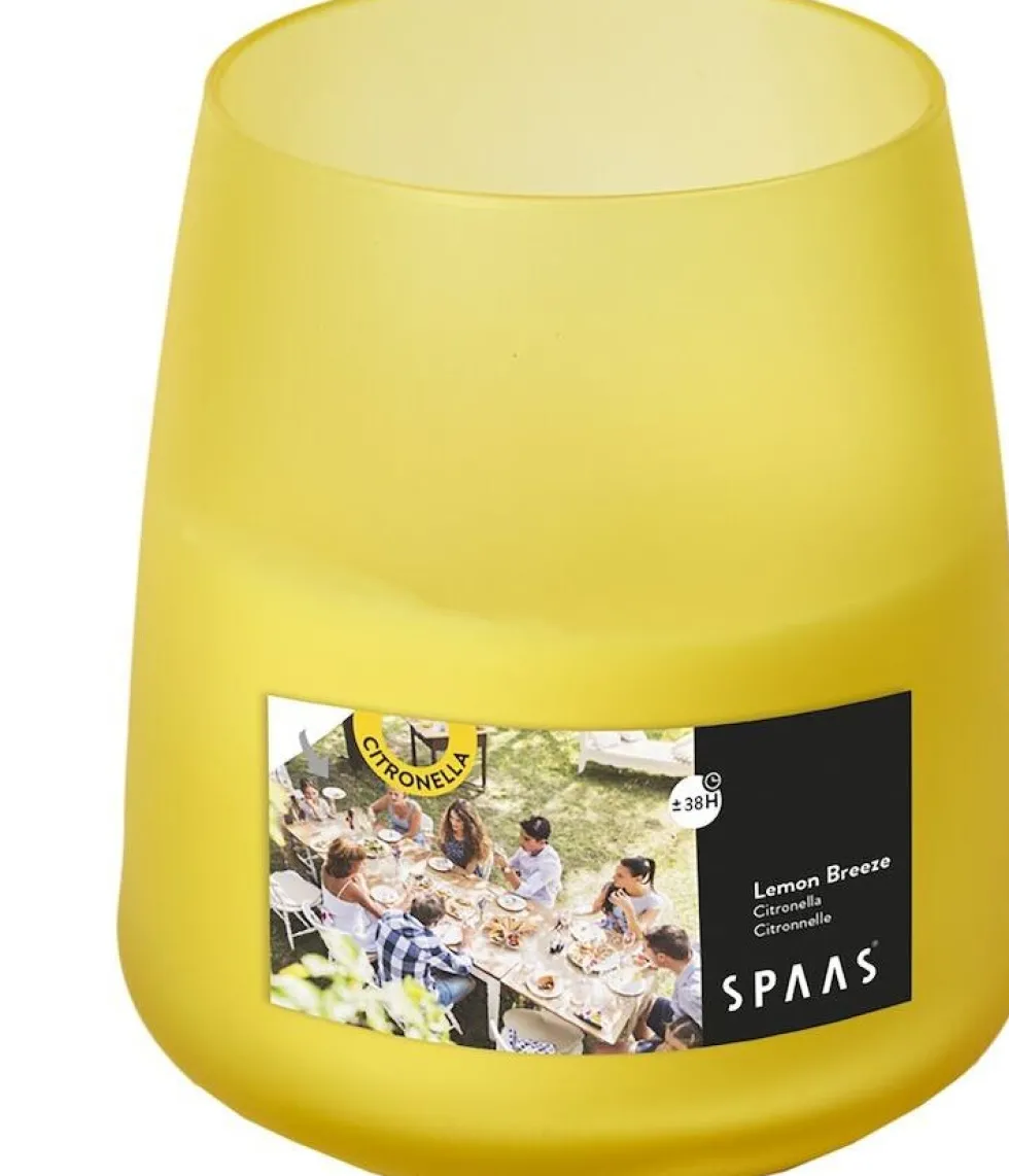 Spaas citronellakaars Lemon Breeze fruitig groen 38 uur D 8,2 H 9,5 cm