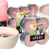 Spaas citronellakaars Summer Blossom bloemig roze 9 uur D 17,5 H 7,5 cm