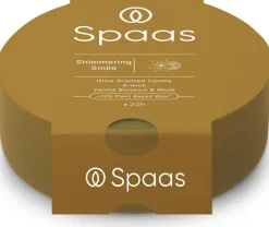 Spaas geurkaars Essential collection Shimmering Smile beige 20 uur D 13 H 4,5 cm