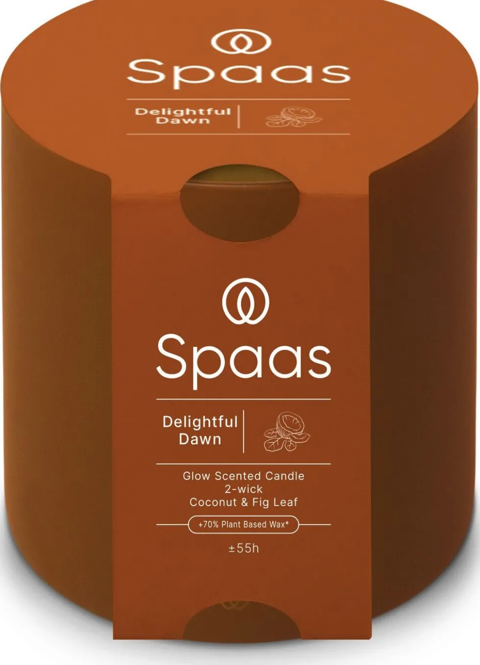 Spaas geurkaars Essential collection Delightful Dawn oranje 55 uur D 10 H 10 cm