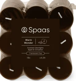 Spaas geurkaars Essential collection Warm Wonder bruin 4,5 uur D 3,5 H 1,6 cm 18 stuks