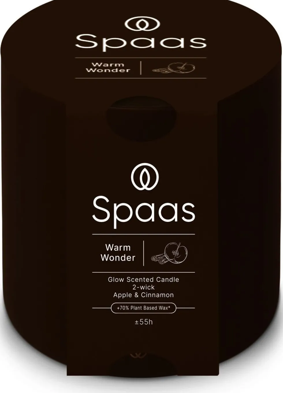 Spaas geurkaars Essential collection Warm Wonder bruin 55 uur D 10 H 10 cm
