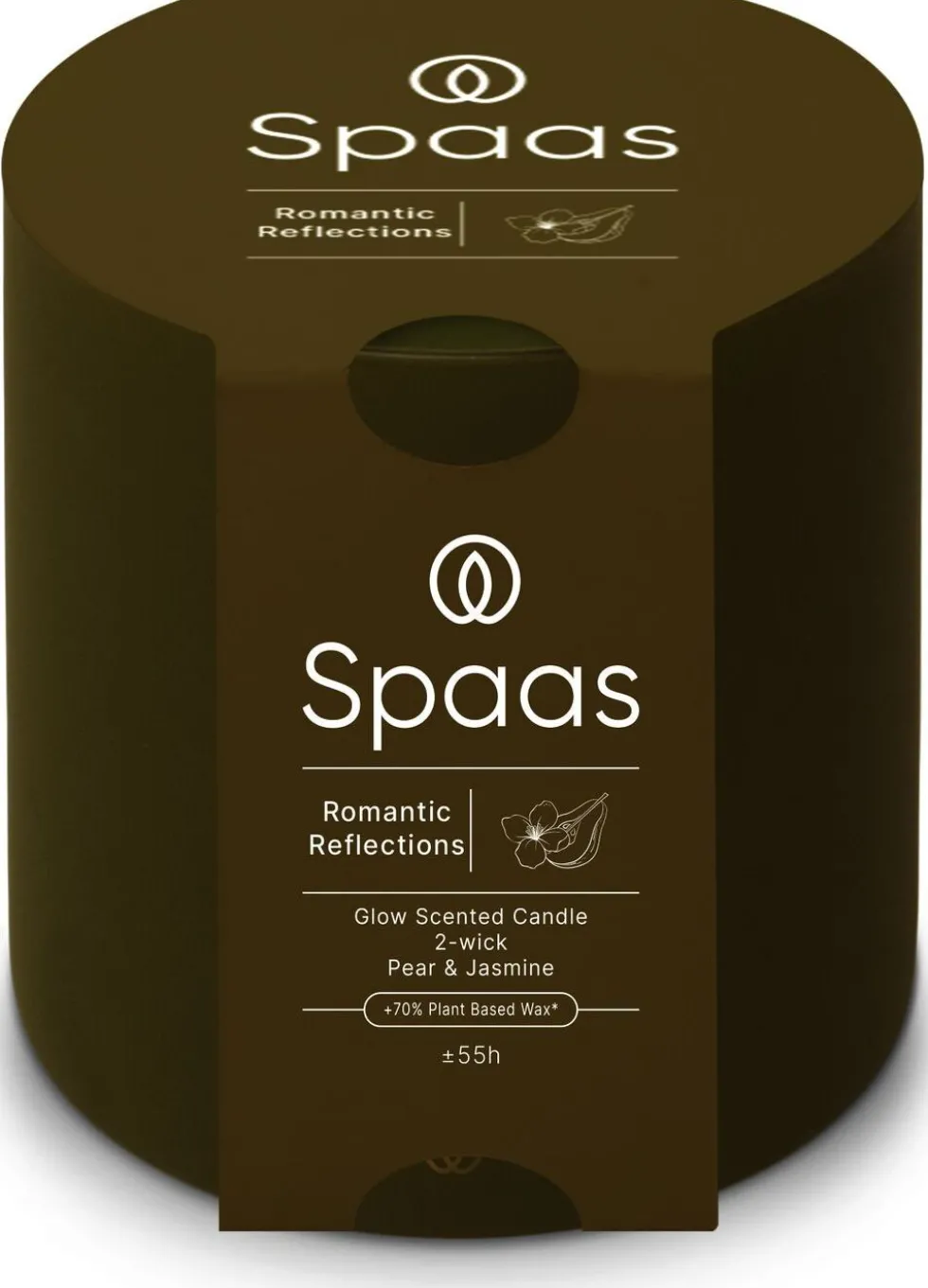 Spaas geurkaars Essential collection Romantic Reflect groen 55 uur D 10 H 10 cm