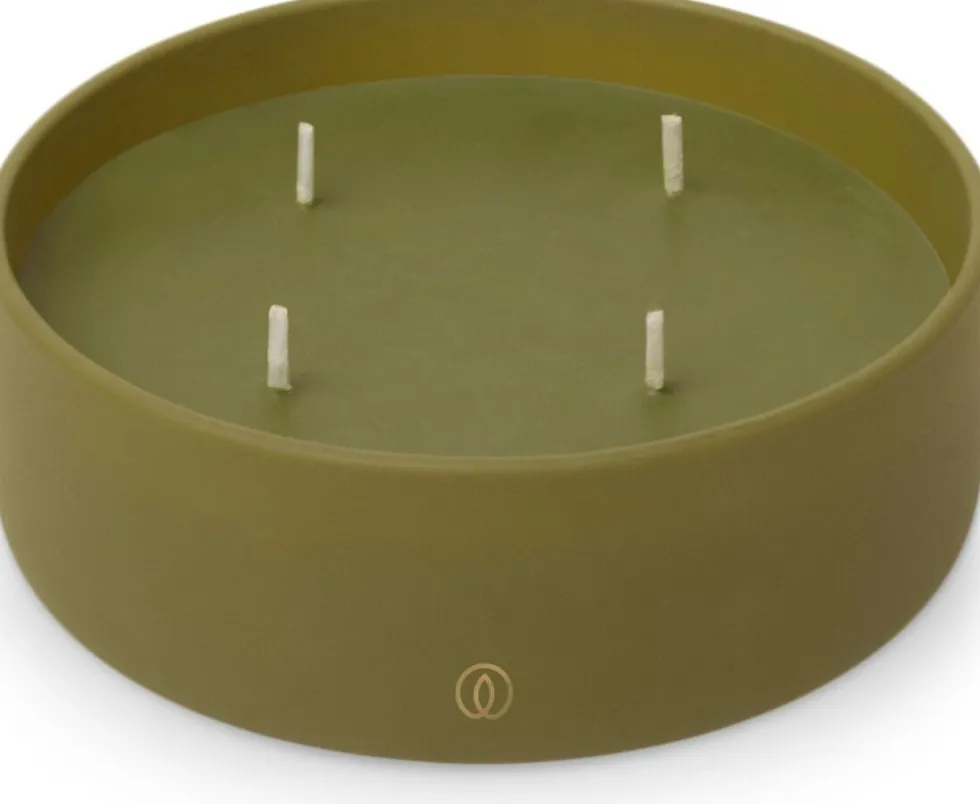 Spaas geurkaars Essential collection Romantic Reflect groen 20 uur D 13 H 4,5 cm