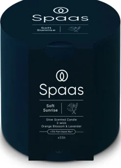 Spaas geurkaars Essential collection Soft Sunrise blauw 55 uur D 10 H 10 cm