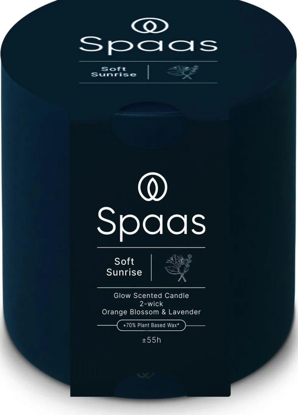 Spaas geurkaars Essential collection Soft Sunrise blauw 55 uur D 10 H 10 cm