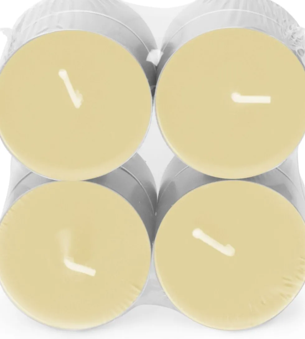 Spaas geurkaars Essential collection Shimmering Smile beige 10 uur D 6 H 2,1 cm 8 stuks