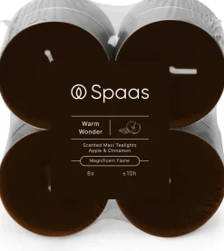 Spaas geurkaars Essential collection Warm Wonder bruin 10 uur D 6 H 2,1 cm 8 stuks