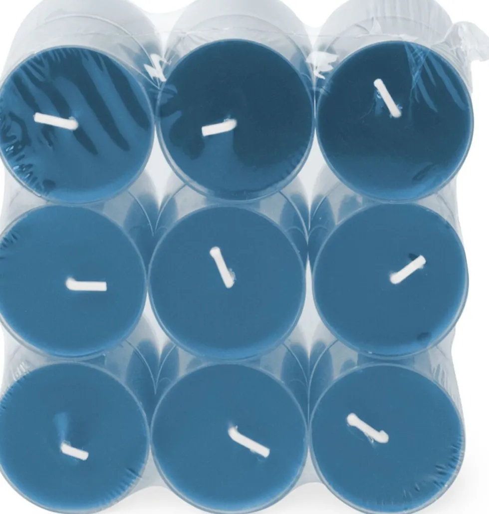 Spaas geurkaars Essential collection Soft Sunrise blauw 4,5 uur D 3,5 H 1,6 cm 18 stuks