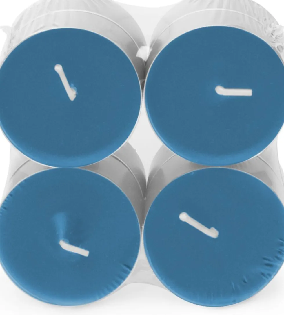 Spaas geurkaars Essential collection Soft Sunrise blauw 10 uur D 6 H 2,1 cm 8 stuks
