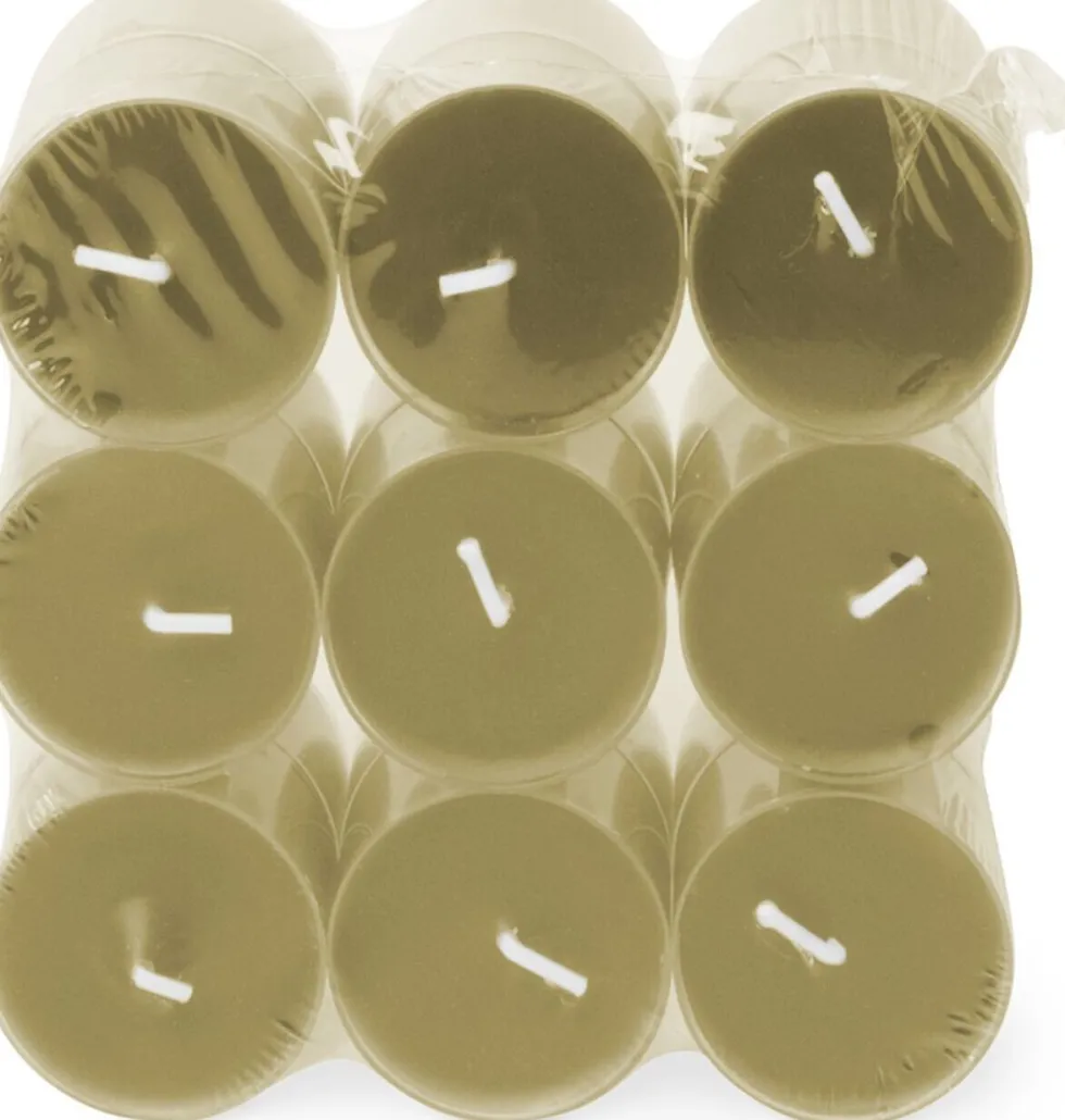 Spaas geurkaars Essential collection Romantic Reflect groen 4,5 uur D 3,5 H 1,6 cm 18 stuks