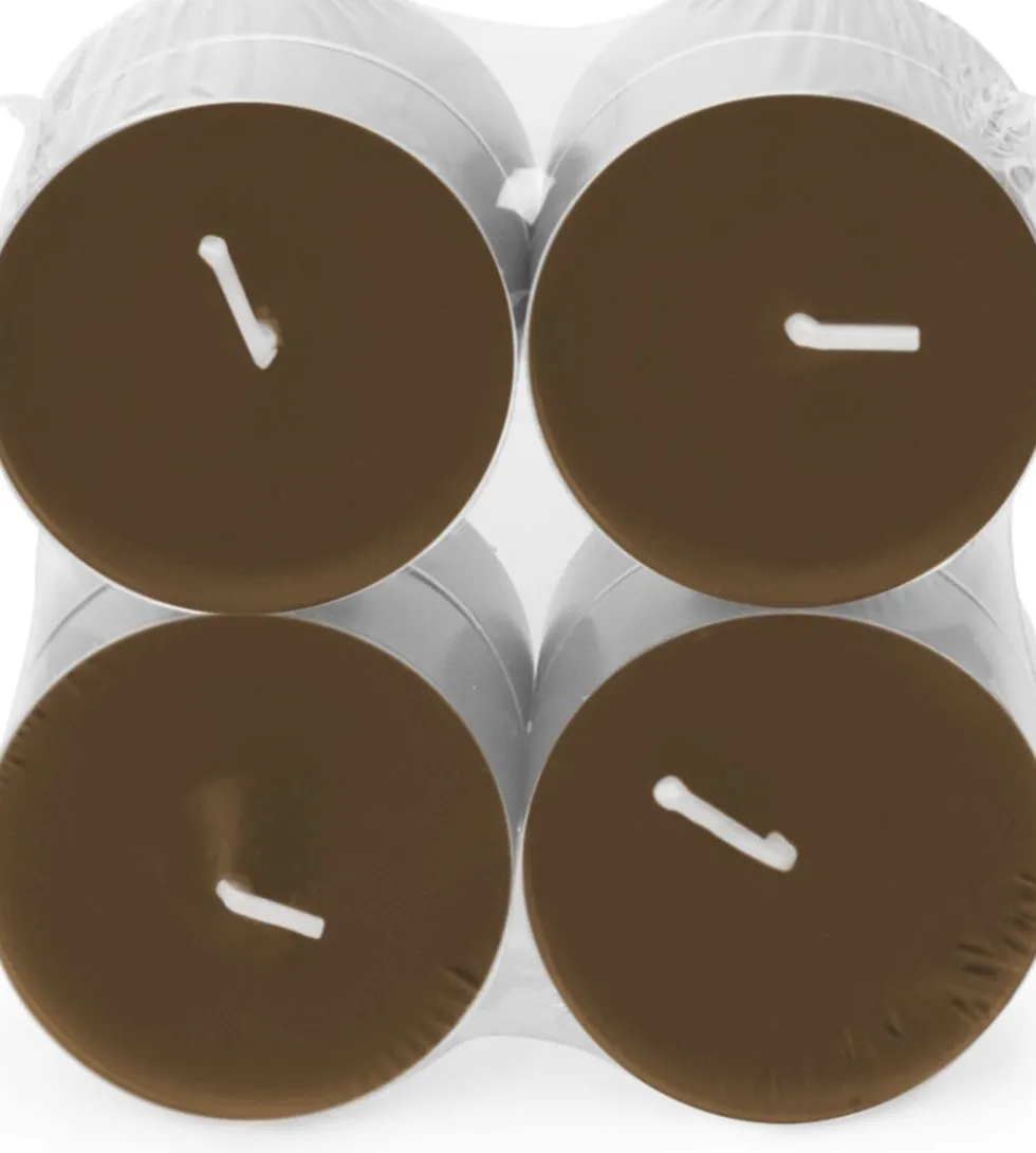 Spaas geurkaars Essential collection Twinkling Touch bruin 10 uur D 6 H 2,1 cm 8 stuks